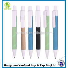 high quality colorful paper ECO pen with big clip logo printing